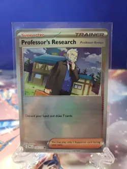 Pokemon TCG Prismatic Evolutions Professor's Research 124/131 POKEBALL REVERSE - Image 1