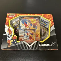 Pokemon TCG: Cinderance V Box Cosmic Eclipse, Evolutions, 2x S&S Base Rare! - Image 1