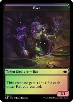 Rat Token / Splash Lasher Token Foil Bloomburrow NM MTG - Image 1
