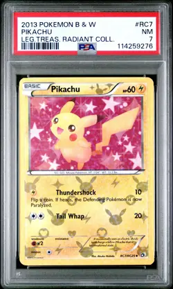 2013 POKEMON LEGENDARY TREASURES PIKACHU #RC7 HOLO PSA 7 NEAR MINT #114259276 - Image 1