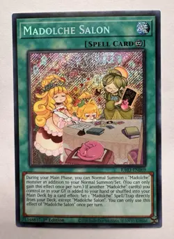 Yugioh RA03-EN069 Madolche Salon Secret Rare 1st Edition NM - Image 1