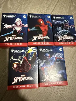 SDCC 2025 Magic The Gathering x Spider-Man Complete Welcome Deck Set (5) - Image 1
