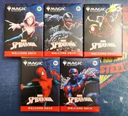 SDCC 2025 Magic The Gathering x Spider-Man Complete Welcome Deck Set (5) - Image 1