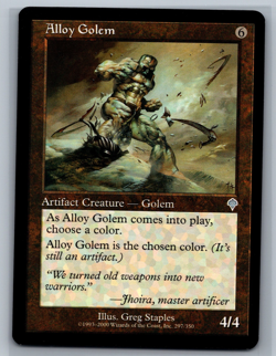 Magic The Gathering Invasion Alloy Golem #297/350 MTG TCG CCG - Image 1