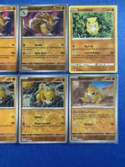 Sandslash (x2/1 RevHolo)&Sandshrew (x4/2 RevHolo) 4-card Pokemon lot - PWE - Image 4