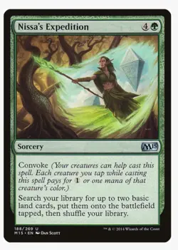 Nissa's Expedition #188 M15 Magic Card in a Protective Sleeve - Image 1