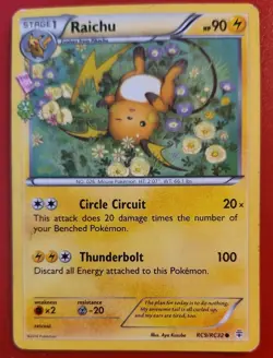 Raichu Generations: Radiant Collection RC9/RC32 Common Pokemon Card LP- - Image 1