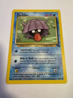 Pokemon TCG Shellder Fossil, Unlimited Common Card 54/62 - Image 1