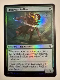 MTG Magic the Gathering Llanowar Stalker (171/552) Dominaria United LP FOIL - Image 1