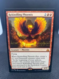 MTG Rekindling Phoenix Rivals of Ixalan NM/Regular English - Image 1