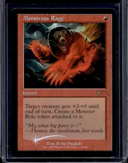Monstrous Rage Foil Retro Promo Mtg Magic The Gathering - Image 1