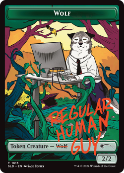 Wolf Token [Secret Lair Drop Series] Magic MTG - Image 1