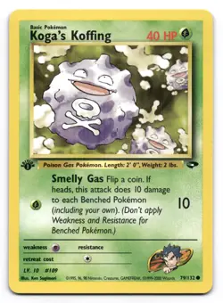 Koga's Koffing NM 1st Edition Gym Challenge 79/132 Pokemon TCG Regular - Image 1