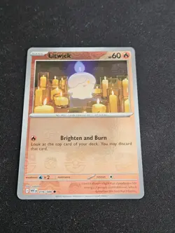 POKEMON - LITWICK - 016/086 - MASTER BALL - S&V WHITE FLARE - NM - Image 1