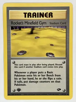Rocket's Minefield Gym LP 1st Edition Gym Challenge 119/132 Pokemon TCG Regular - Image 1