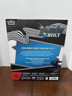 Pokemon TCG Scarlet & Violet Black Bolt Binder Collection Box Factory Sealed! - Image 2