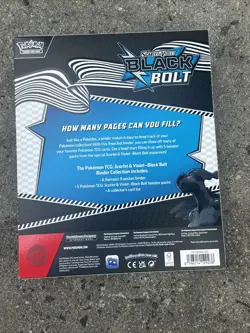 Pokemon TCG Scarlet & Violet Black Bolt Binder Collection Box Factory Sealed! - Image 4