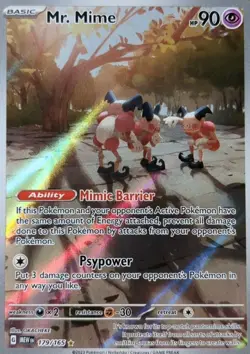 Mr. Mime 179/165 Sv: Scarlet & Violet 151 IR Pokemon TCG 2023 NM - Image 1