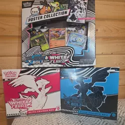 Pokemon Black Bolt and White Flare ETB & Poster Collection - Image 1