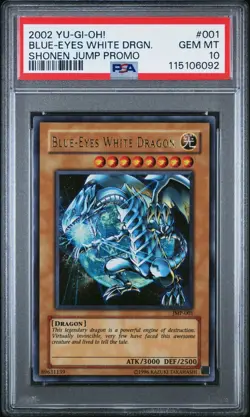 Yugioh Blue Eyes White Dragon Shonen Jump Promo JMP-001 PSA 10 Gem Mint - Image 1