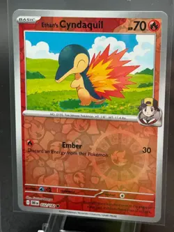 Pokemon Card SV10:Destined Rivals - Ethan's Cyndaquil 032/182 - Image 1