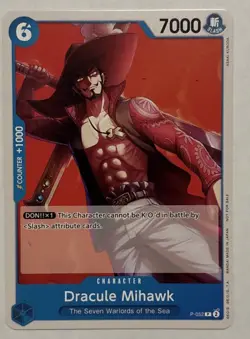 Dracule Mihawk P-052 P Promotion Pack Vol.4 One Piece Card Game - Image 1