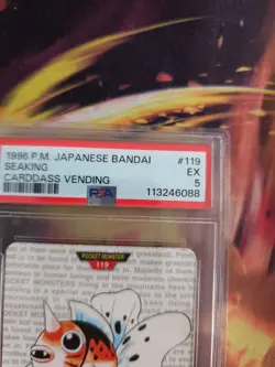 Pokemon Card Seaking Golking Monsters Collection 1996 Carddass Japanese PSA 5 - Image 4