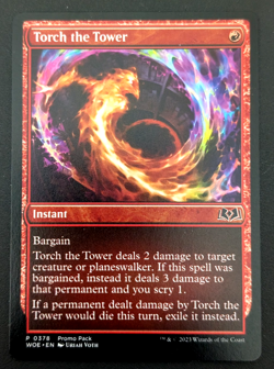 MTG ~ TORCH THE TOWER ~ WILDS OF ELDRAINE ~ PROMO 0378 ~ NEAR MINT - Image 1