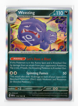 Weezing 110/165 Scarlet & Violet 151 Holo Rare Near Mint Pokemon Card - Image 1