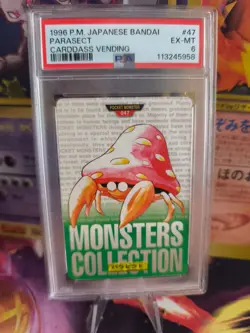 Pokemon Card Parasect Parasek Monsters Collection 1996 Carddass Japanese PSA 6 - Image 1