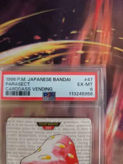 Pokemon Card Parasect Parasek Monsters Collection 1996 Carddass Japanese PSA 6 - Image 4