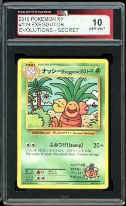 2016 Pokemon Evolutions #109 Exeggutor Secret Rare KSA 10 Gem Mint - Image 1