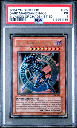 PSA 1 1ST EDITION Dark Magician of Chaos IOC-065 Invasion of Chaos YUGIOH - Image 1