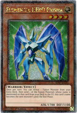 Yugioh! Elemental HERO Prisma RA03-EN193 Quarter Century Secret Rare 1st Edition - Image 1