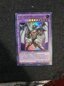 Evil HERO Wild Cyclone LDS3-EN030 Ultra Rare YuGiOh - Image 1