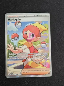 POKEMON - HARLEQUIN - 163/086 - FULL ART ULTRA RARE - S&V WHITE FLARE - NEW - Image 1
