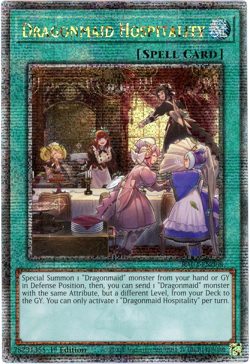Yugioh! Dragonmaid Hospitality RA03-EN068 Quarter Century Secret Rare 1stEdition - Image 1
