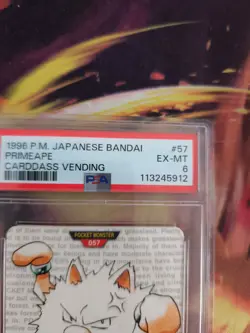 Pokemon Card Primeap Rasaff Monsters Collection 1996 Carddass Red Japanese PSA 6 - Image 4