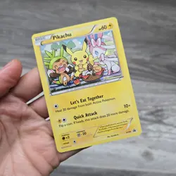 Pokemon Pikachu XY95 Holo 2016 Let's Eat Together Cutest Card RARE - Image 2
