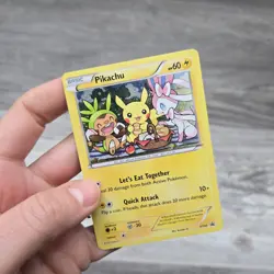Pokemon Pikachu XY95 Holo 2016 Let's Eat Together Cutest Card RARE - Image 3