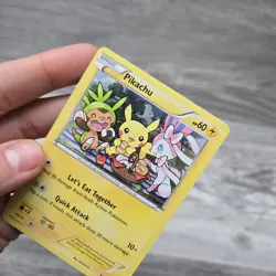 Pokemon Pikachu XY95 Holo 2016 Let's Eat Together Cutest Card RARE - Image 4