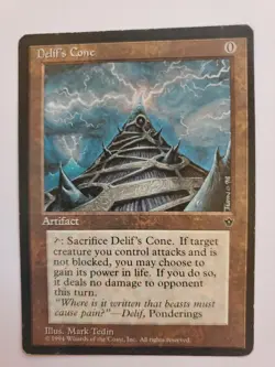 MTG Magic The Gathering Card Delif's Cone Artifact Fallen Empires 1994 - Image 1