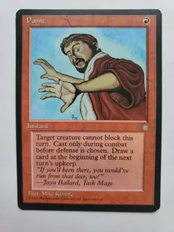 MTG Magic The Gathering Card Panic Instant Red Ice Age 1995 - Image 1