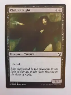 MTG Magic The Gathering Card Child of Night Creature Vampire Black Iconic Master - Image 1