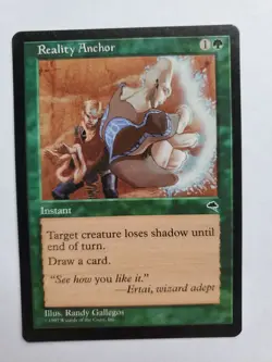 MTG Magic The Gathering Card Reality Anchor Instant Green Tempest 1997 - Image 1