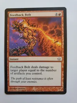 MTG Magic The Gathering Card Feedback Bolt Instant Red Fifth Dawn - Image 1