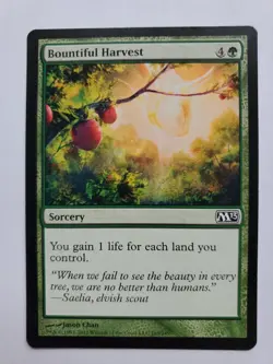 MTG Magic The Gathering Card Bountiful Harvest Sorcery Green M13 - Image 1