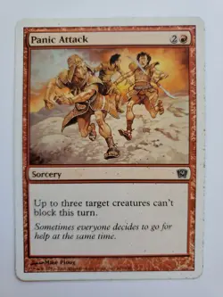 MTG Magic The Gathering Card Panic Attack Sorcery Red 9th Edition - Image 1