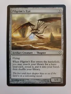 MTG Magic The Gathering Card Pilgrim's Eye Artifact Creature Thopter Worldwake - Image 1