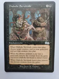 MTG Magic The Gathering Card Diabolic Servitude Enchantment Black Urza's Saga - Image 1